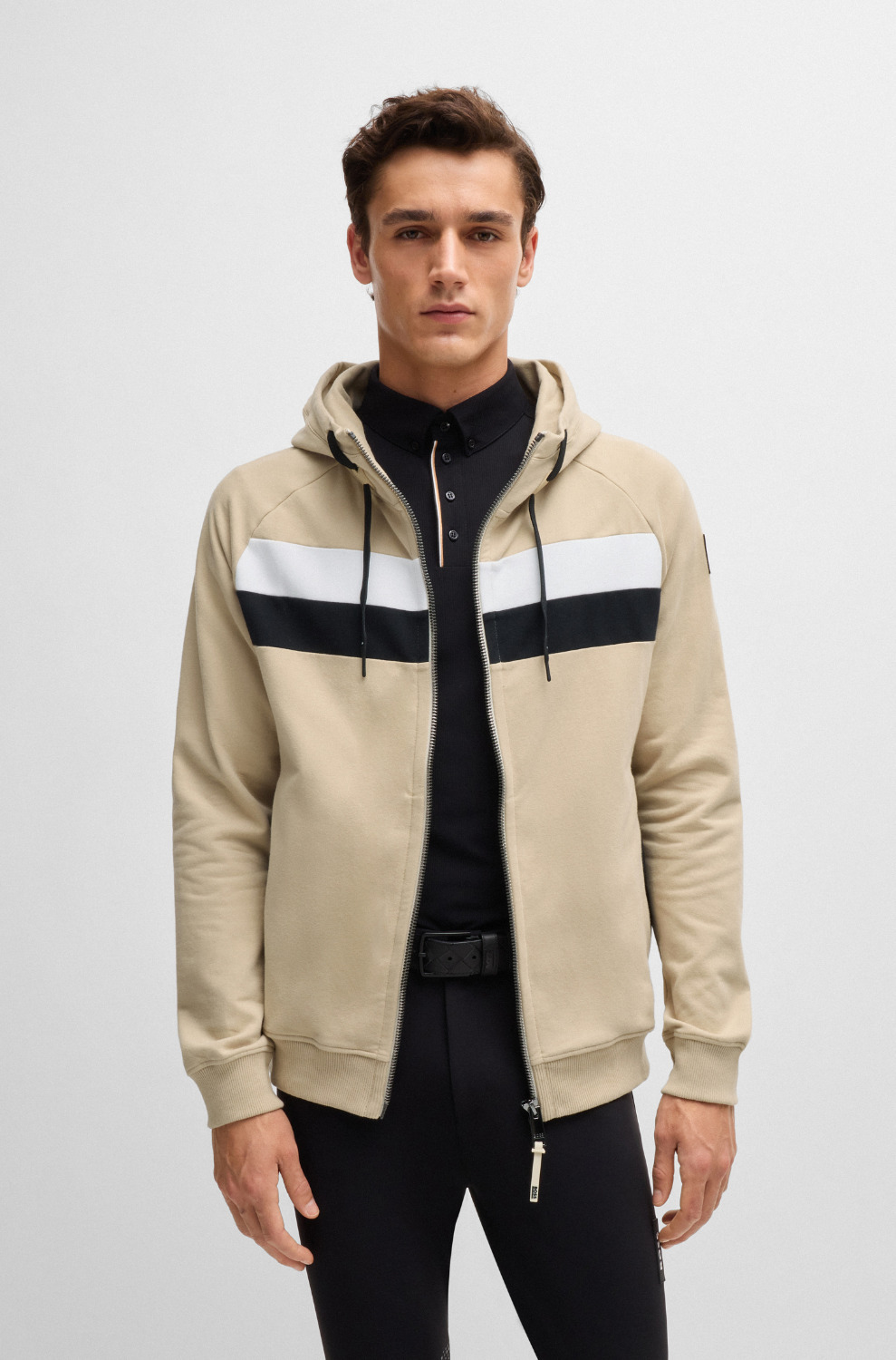 BOSS Equestrian SS25 Herren Zip Hoodie River