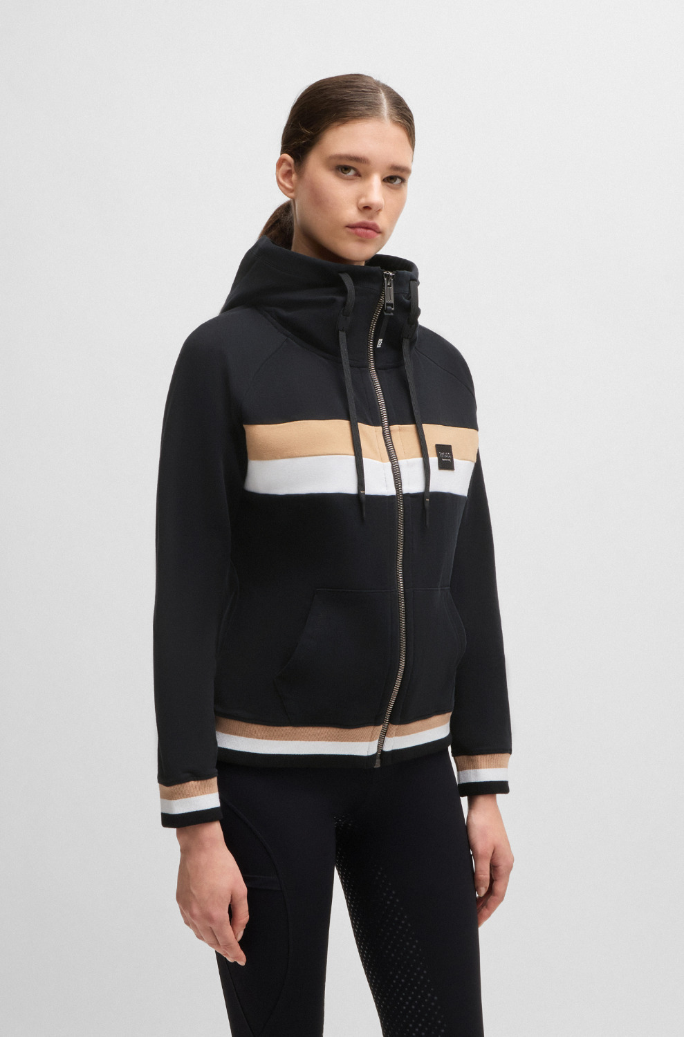 BOSS Equestrian SS25 Kapuzenpullover Riva mit Reißverschluss