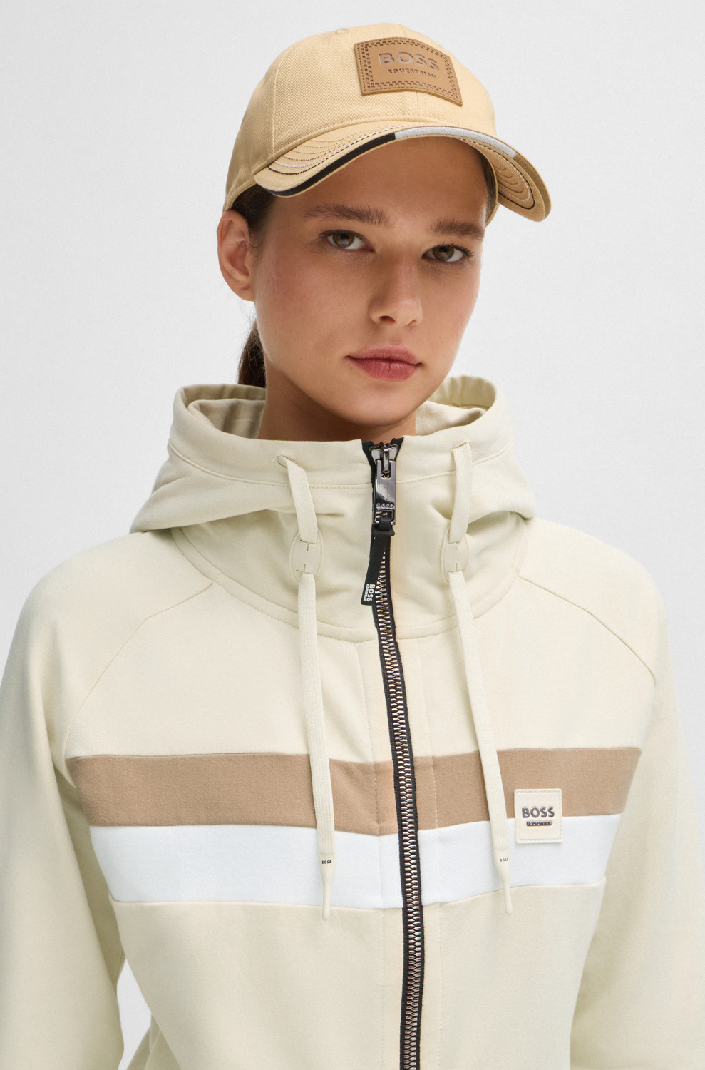 BOSS Equestrian SS25 Kapuzenpullover Riva mit Reißverschluss