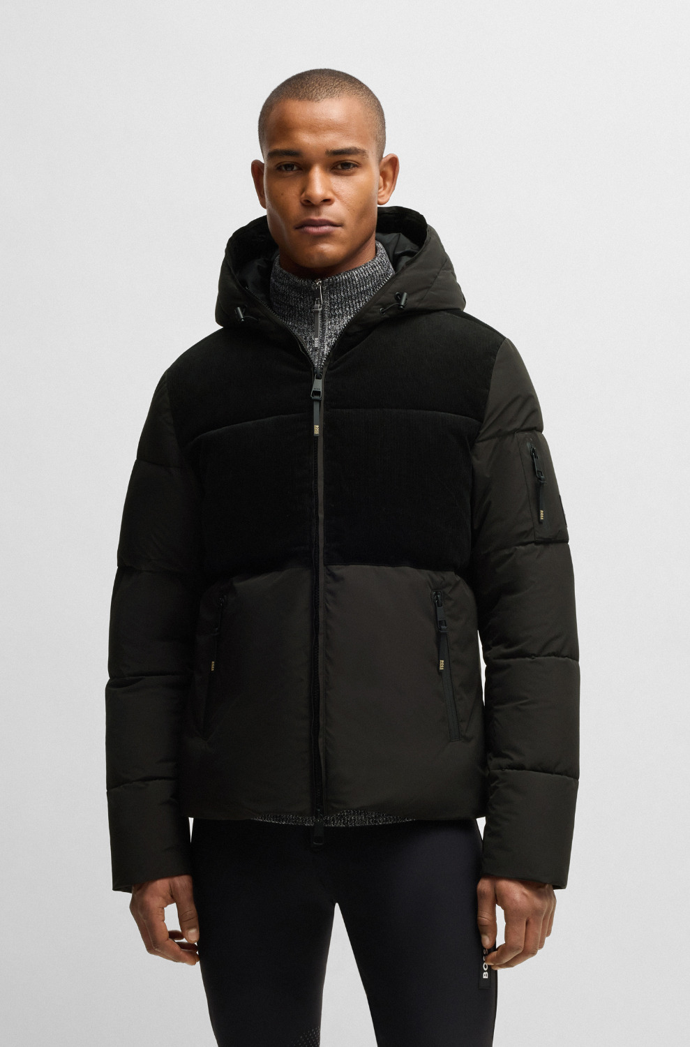 BOSS Equestrian FW25 Herren Cord Pufferjacke Tomas