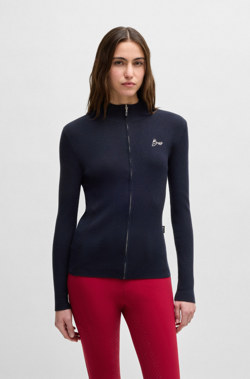 BOSS Equestrian FW25 Strickjacke Sky Captain