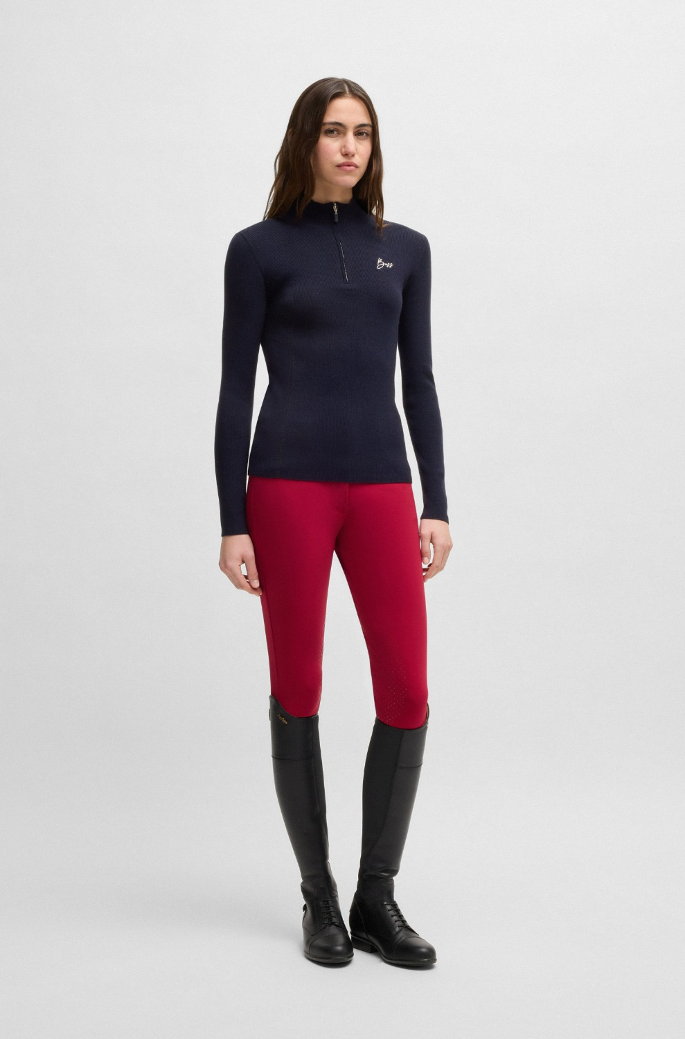 BOSS Equestrian FW25 Pullover Alicia Sky Captain