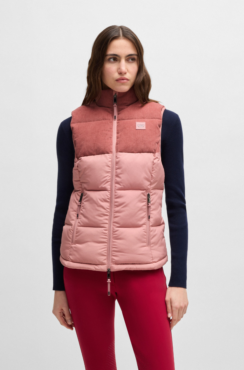 BOSS Equestrian FW25 Steppweste Viola