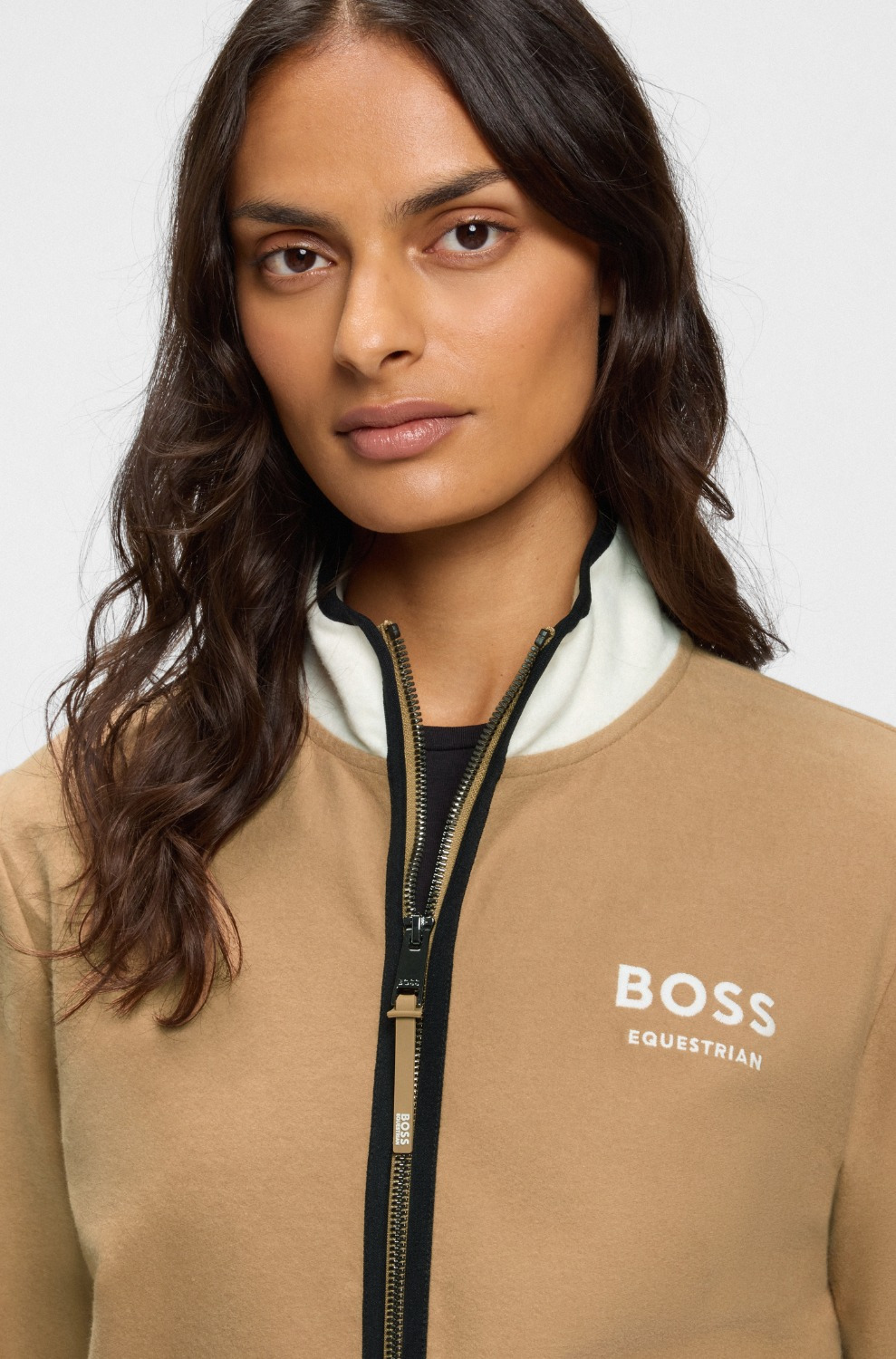 BOSS Equestrian SS26 Trainingsshirt Fedora Half-Zip Felpa