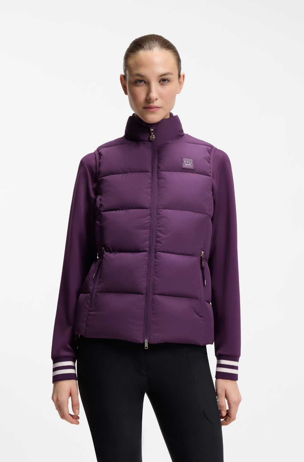 BOSS Equestrian FW26 Pufferweste Viola