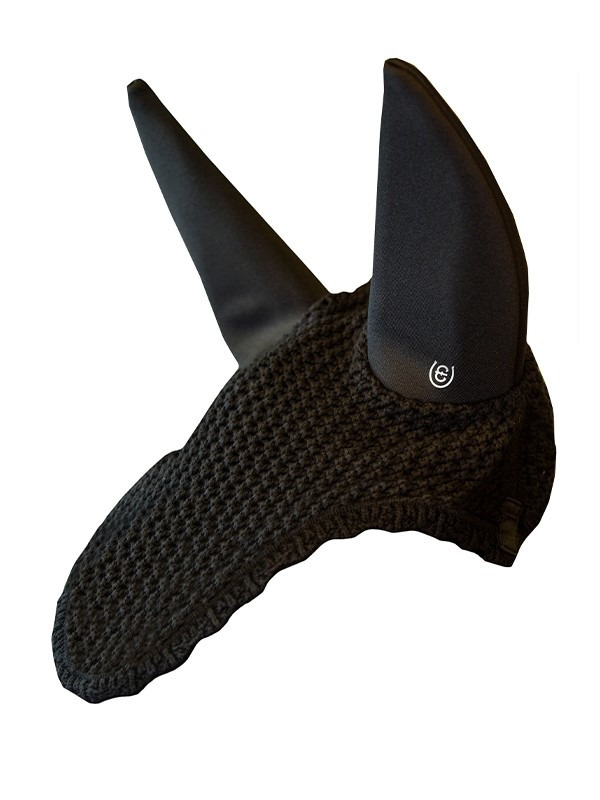 Equestrian Stockholm Modern Black Clean Padded Ear Net
