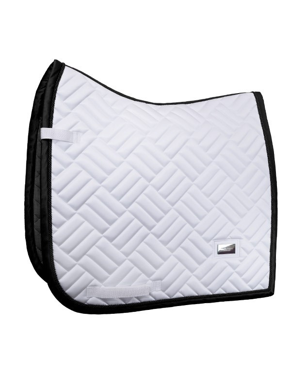 Equestrian Stockholm Modern White Black Dressage Saddle Pad