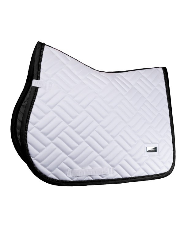 Equestrian Stockholm Modern White Black Jump Saddle Pad