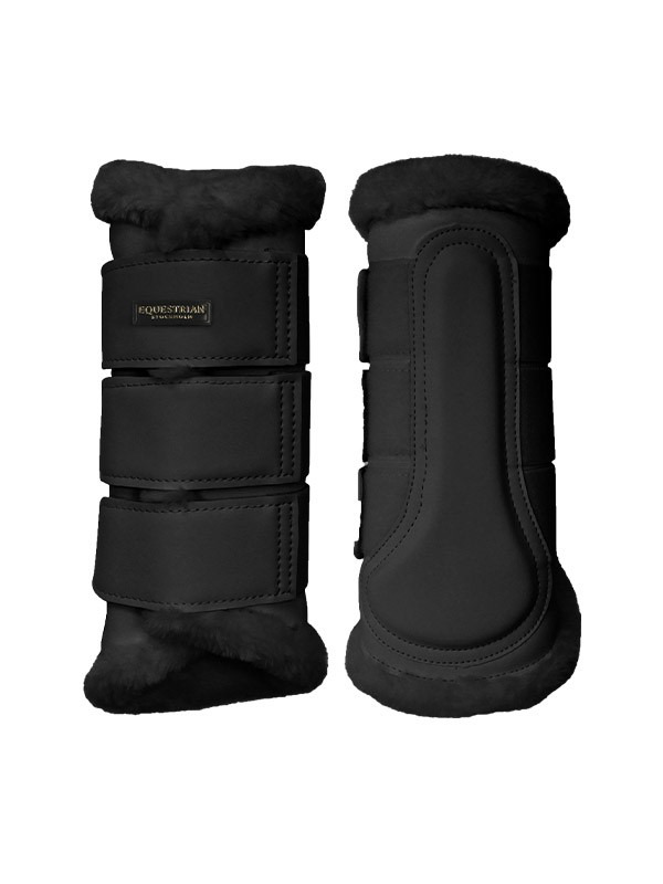 Equestrian Stockholm Black Edition Gold Brushing Boots