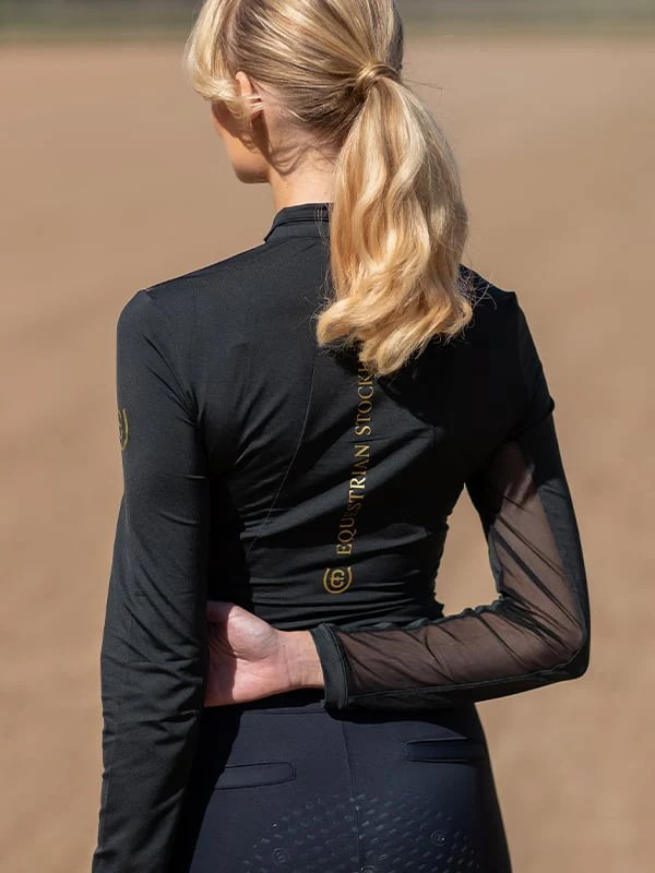 Equestrian Stockholm Air Breeze Top Schwarz/Gold