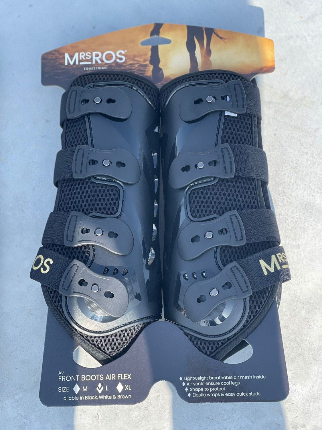 Mrs. Ros Air Iron Front Tendon Boots