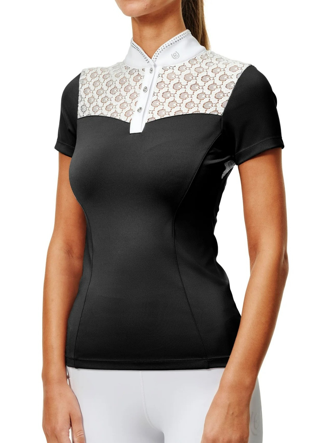 Equestrian Stockholm Black Crystal Champion Competition Shirt