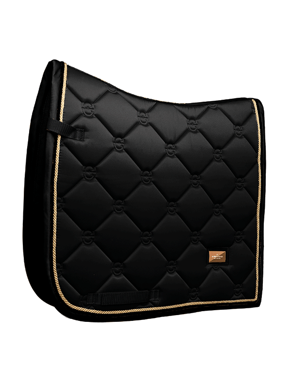 Equestrian Stockholm SS'23 Black Edition Gold Dressage Saddle Pad