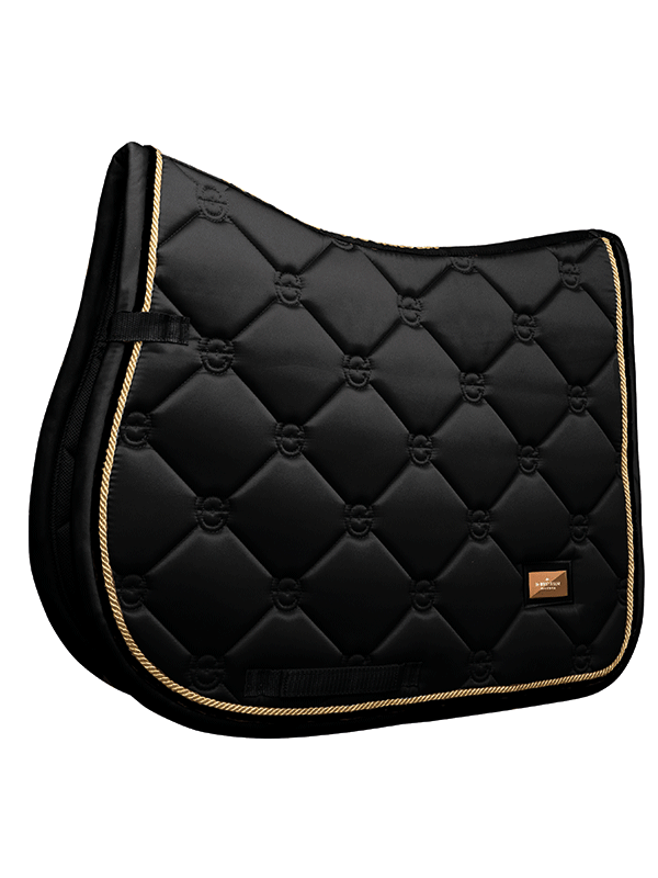 Equestrian Stockholm SS'23 Black Edition Gold Jumping Saddle Pad