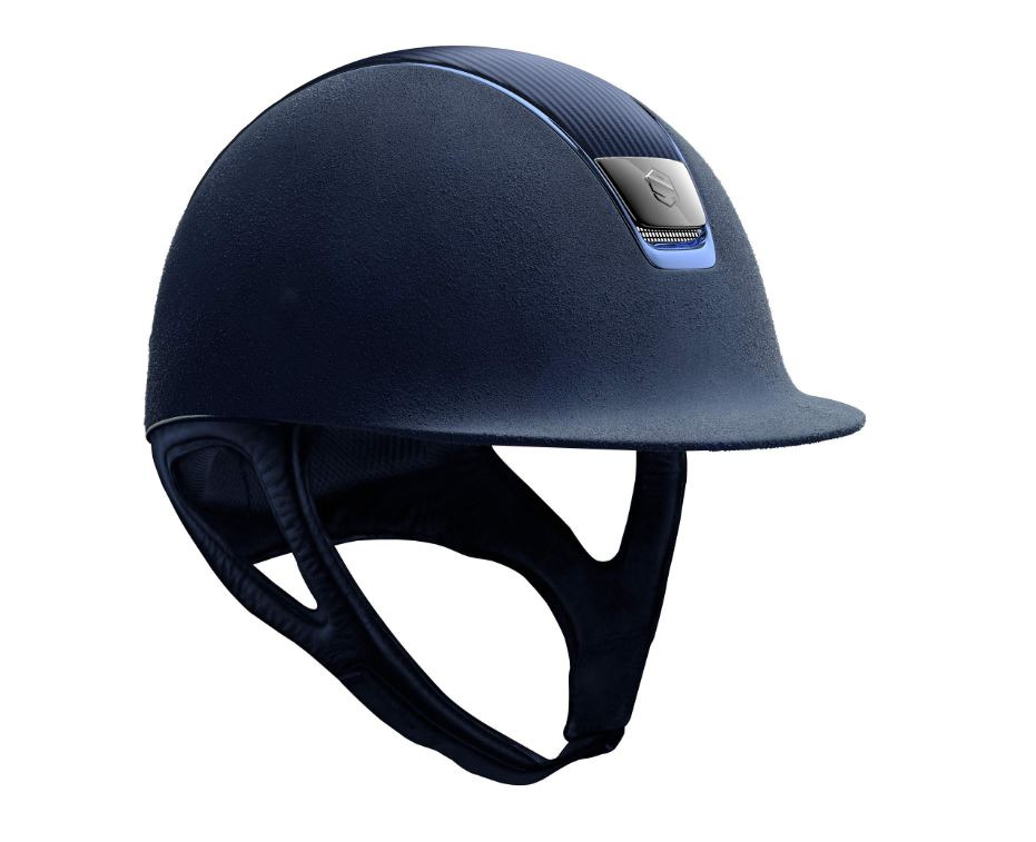 Samshield premium blue leather top blue trim