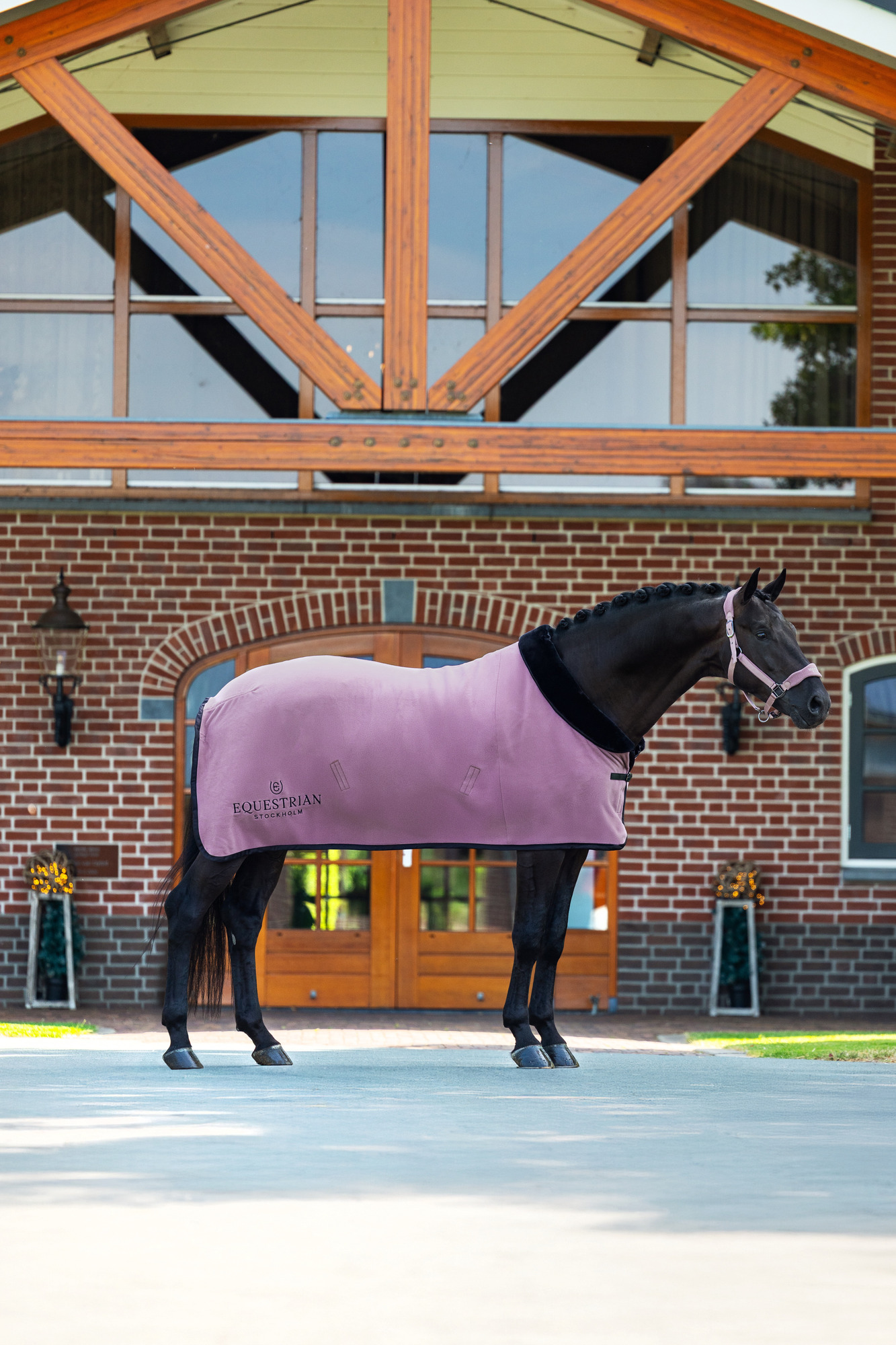 Equestrian Stockholm Black Blush Fleecedeken