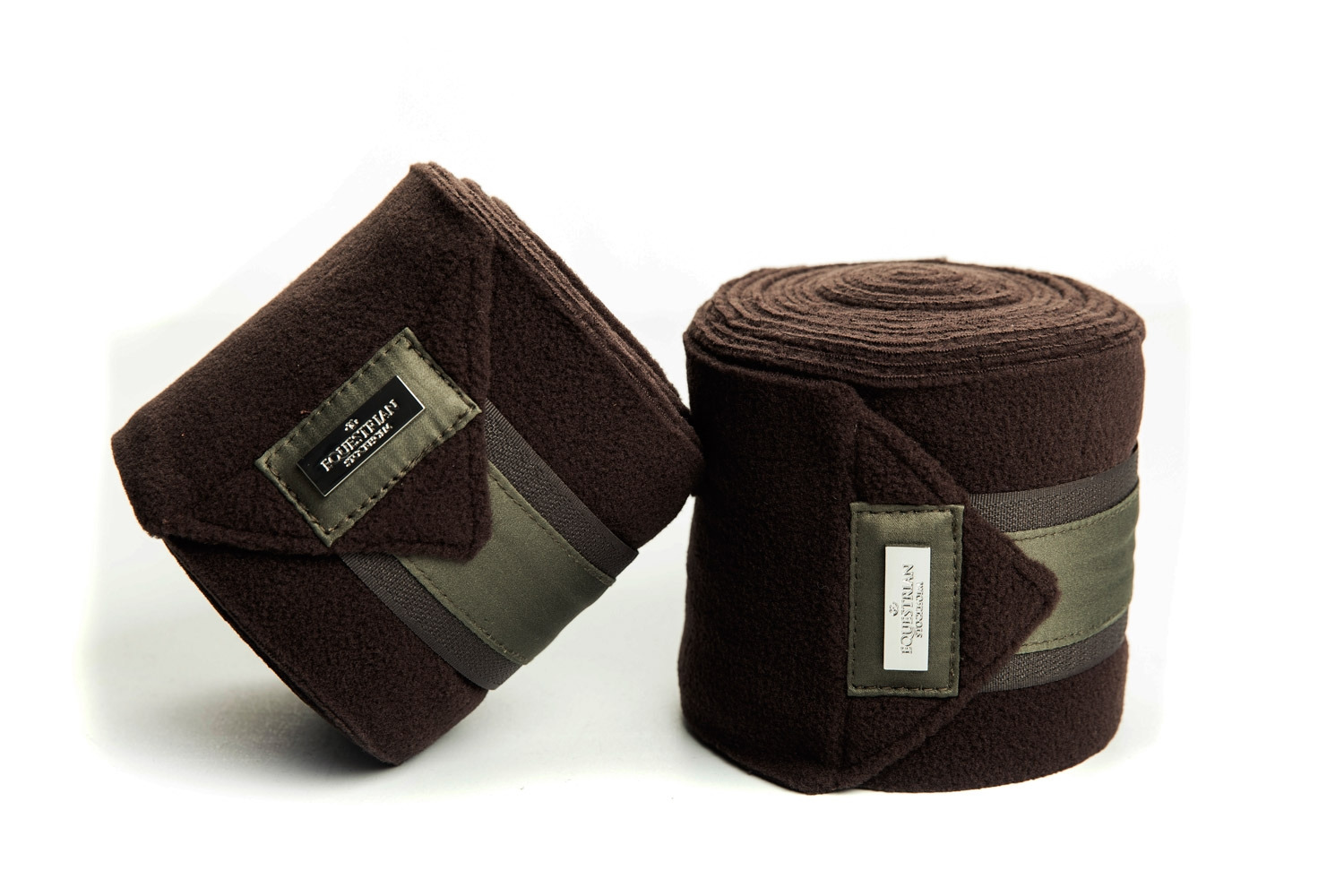 Equestrian Stockholm Brown Olive fleece bandages