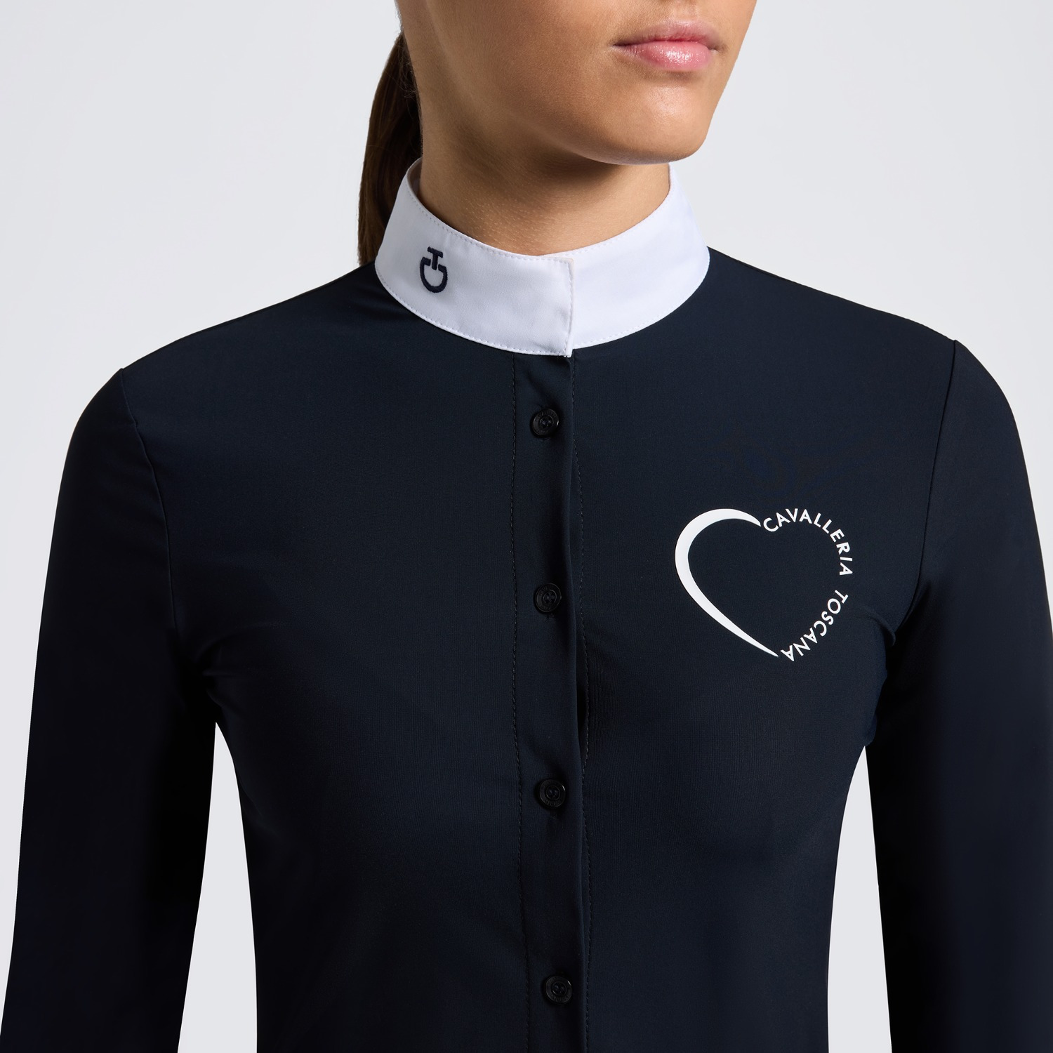 Cavalleria Toscana FW25 CT L/S Jersey w/Print Logo Wedstrijdshirt Meisjes