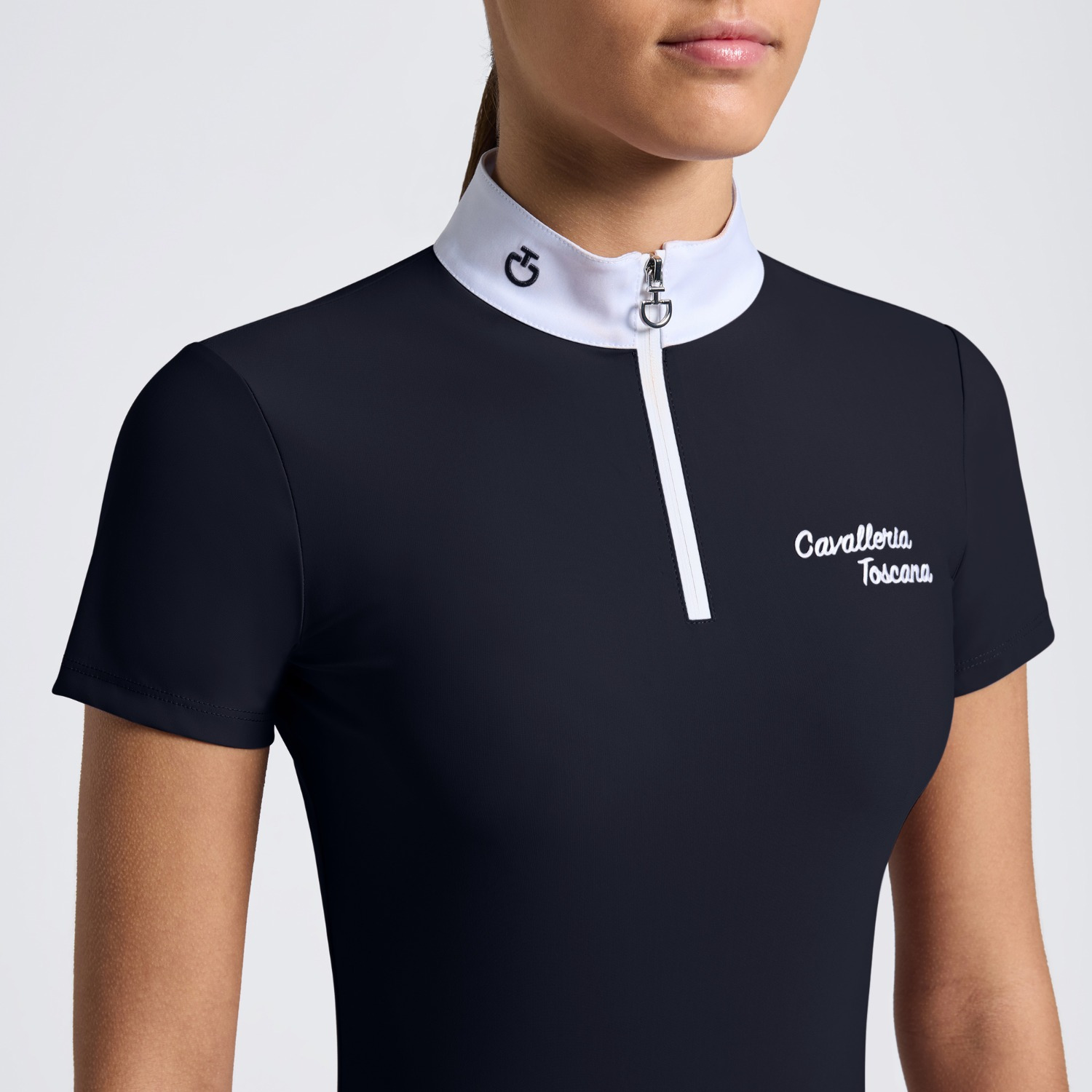 Cavalleria Toscana FW25 CT S/S Jersey w/Embroidery Logo Wedstrijdshirt Meisjes