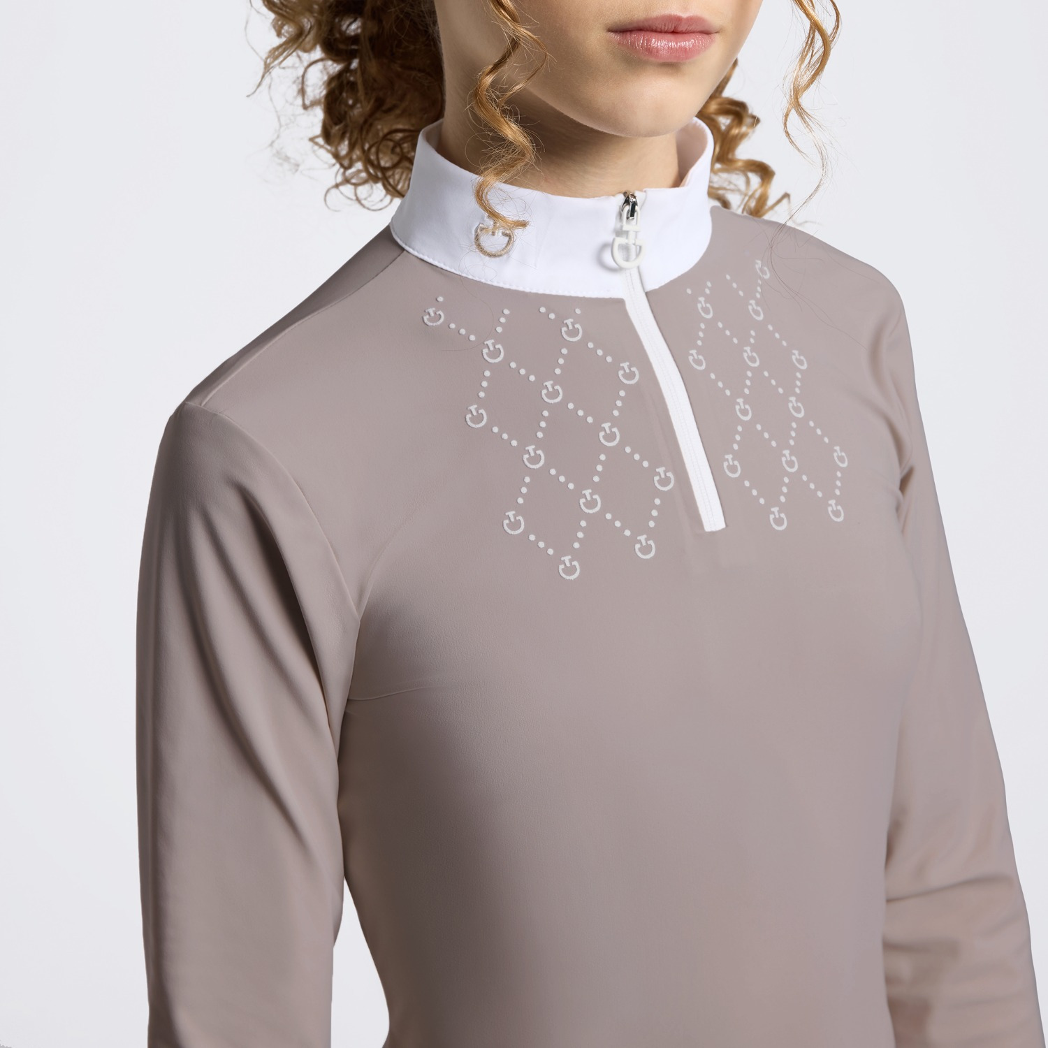 Cavalleria Toscana FW26 CT L/S Jersey Printed Logo Bib Wedstrijdshirt Meisjes