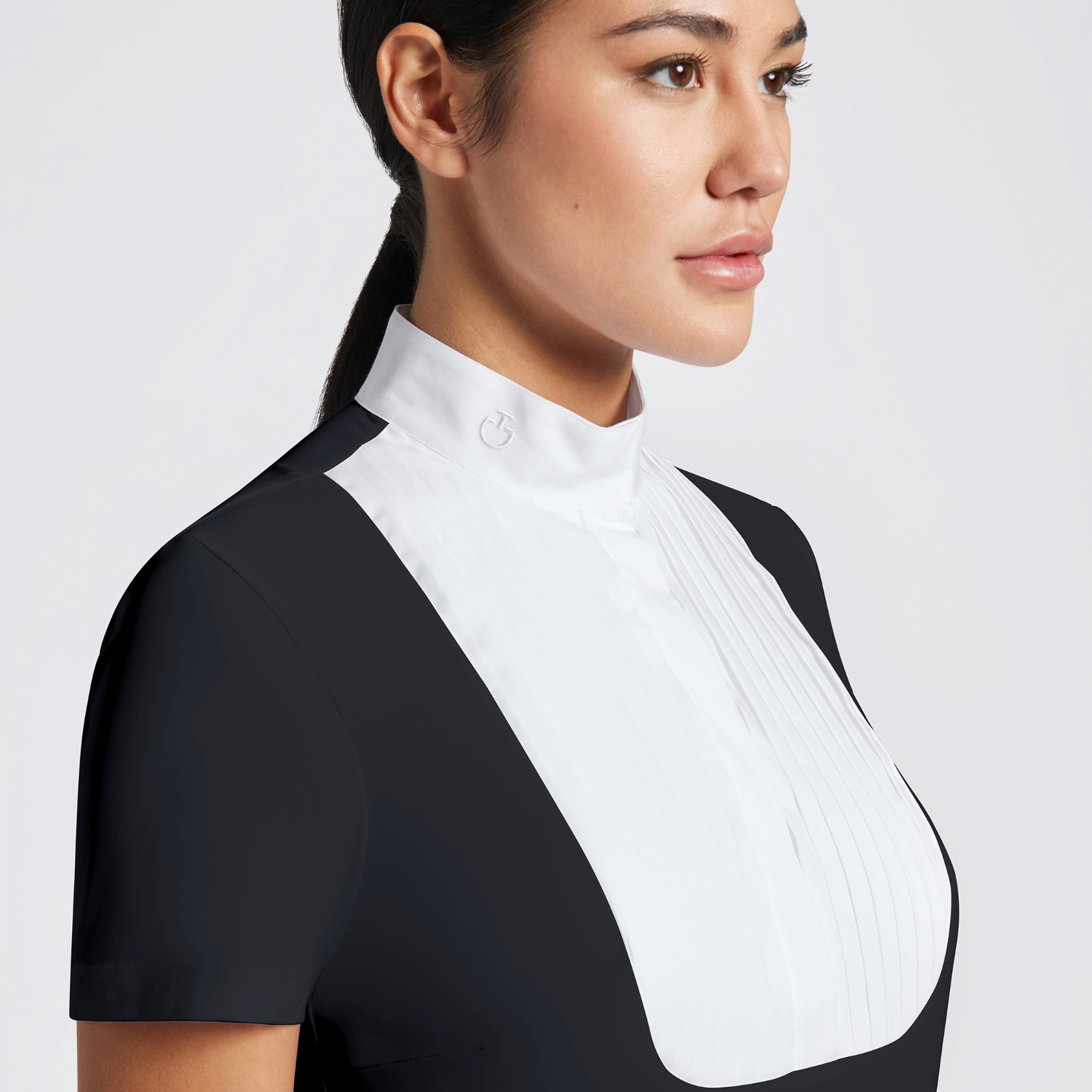 Cavalleria Toscana FW'24 CT Pleated Bib Jersey S/S Wedstrijdshirt Dames