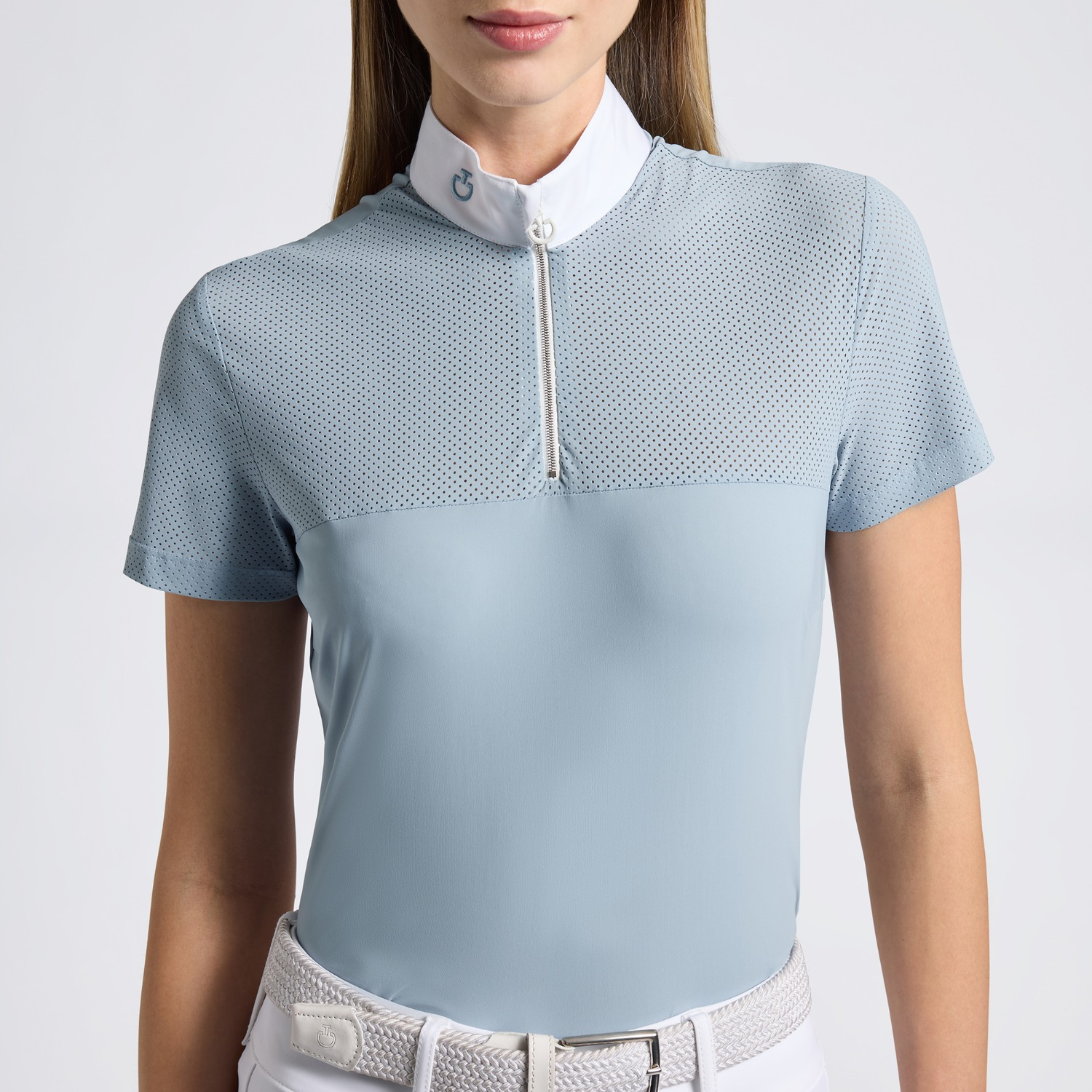Cavalleria Toscana SS25 CT Perforated Jersey Inserts S/S Competition Shirt Women