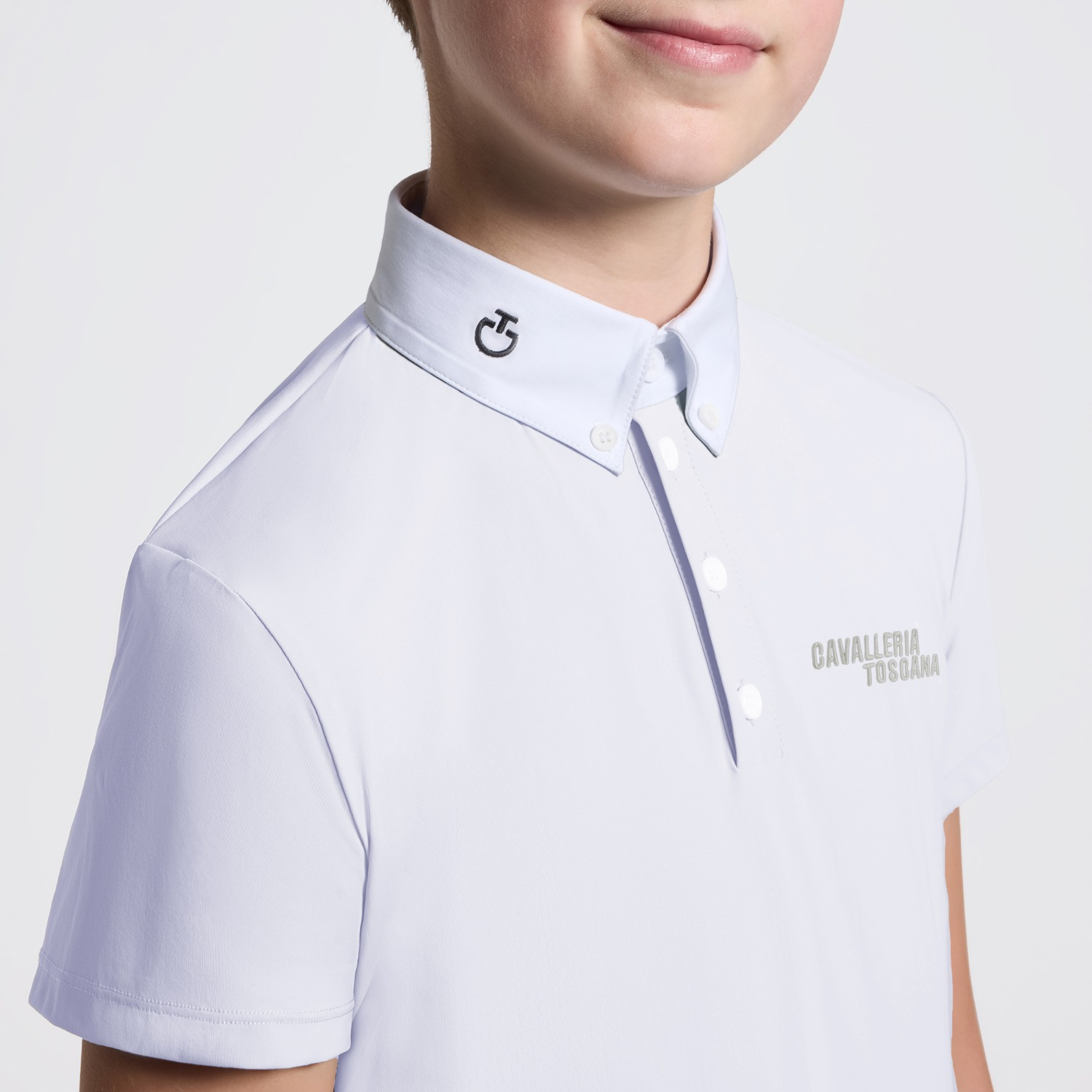 Cavalleria Toscana SS26 CT S/S Jersey Embroidery Script Logo Wedstrijdshirt 