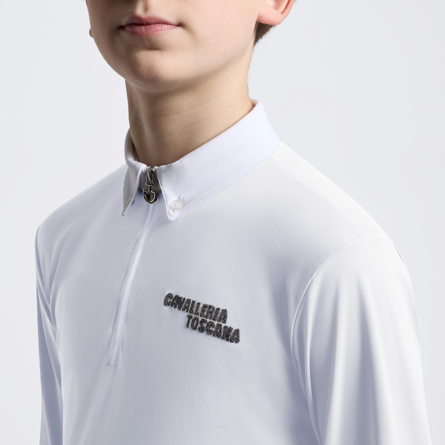 Cavalleria Toscana FW26 CT L/S Jersey Embroidery Logo Wedstrijdshirt Jongens