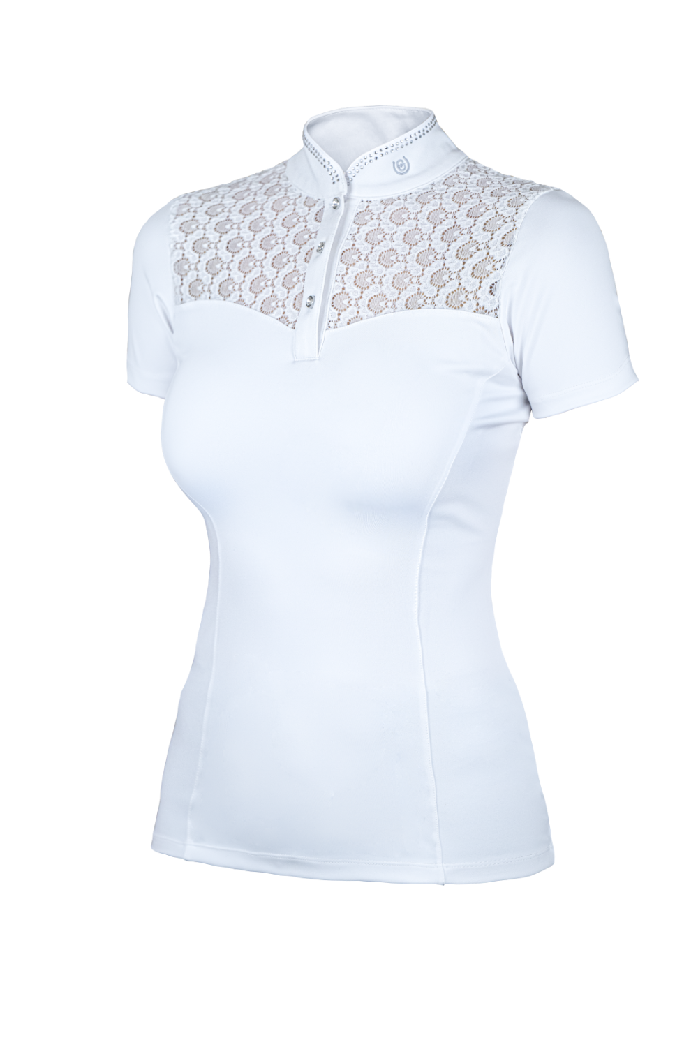 Equestrian Stockholm Competition Shirt Crystal Champion Top White
