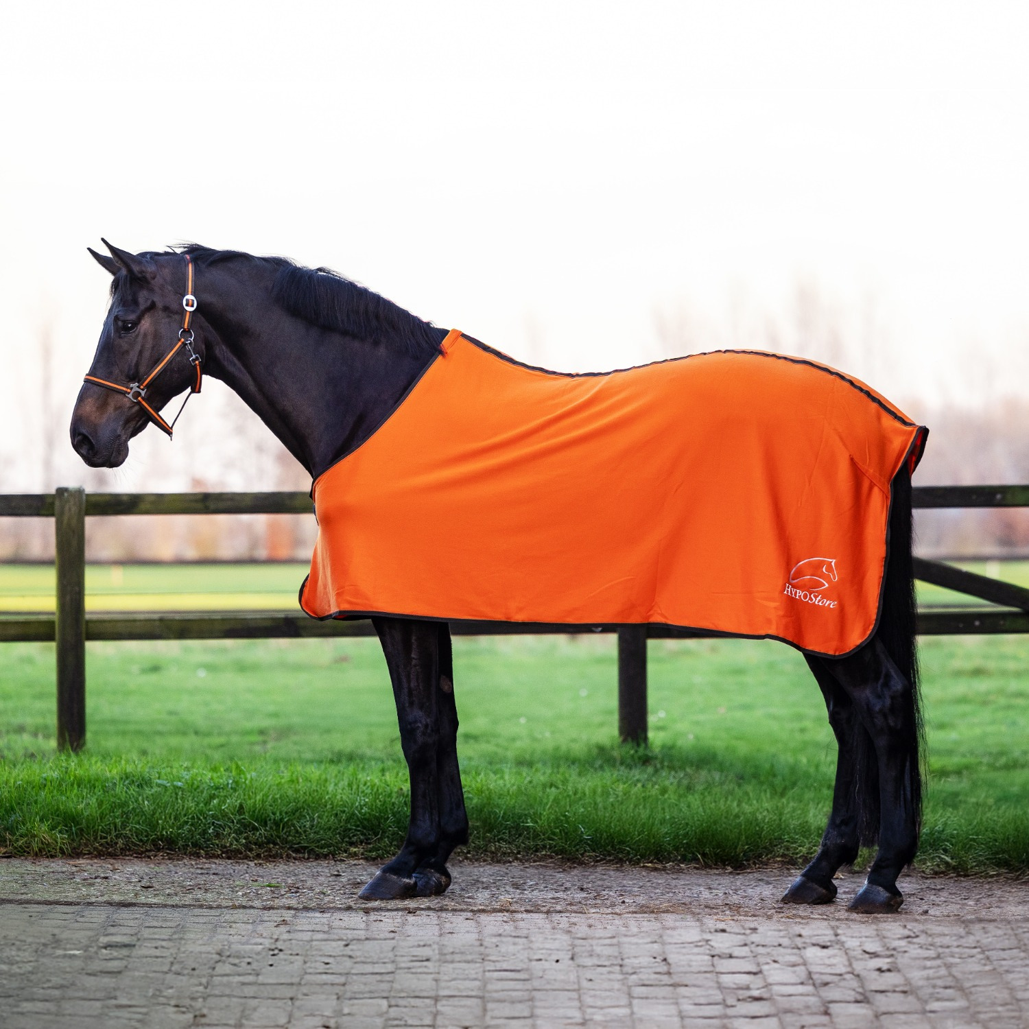 HypoStore Fleecedecke Logo Orange