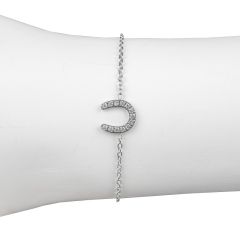 Bracelet Horka en forme de fer à cheval et strass