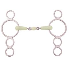 BR Double Jointed Four Ring Gag Apple Mouth 18 mm