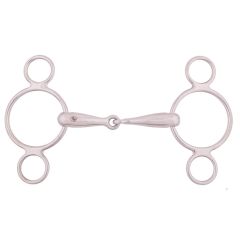 BR Single Jointed Three Ring Gag 18 mm