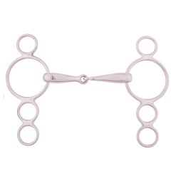 BR Single Jointed Three Ring Gag 18 mm 4 rings