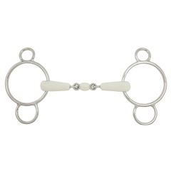 BR Double Jointed Three Ring Gag Combo Comfort 18 mm Ø Centre Ring 70 mm