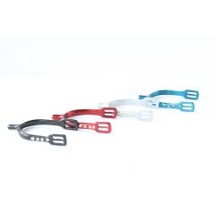 HB Stainless Steel Prince of Wales Spurs Set Crystal Colors 20mm