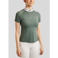 Montar SS26 MoLila SS chemise de compétition avec bande en cristal Champagne et cristaux Jade