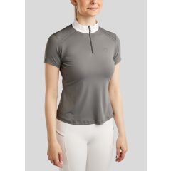 Montar SS26 MOPearl chemise de compétition avec plis nervurés et cristaux gris canon Gris