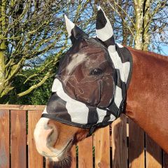 Bucas Buzz-Off Zebra Deluxe Vliegenmasker - Met Oren