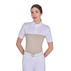 Equestro SS26 Chemise de concours Slim Fit à boutons en mesh Femme