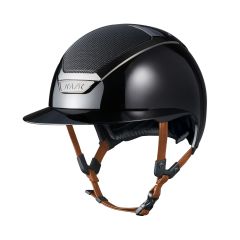 Kask Star Lady Pure Shine Chrome 2.0 Black with Light Brown Chinstrap