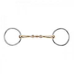 Busse Double-Jointed Anatomical Loose Ring Snaffle Bit Kaugan 14 mm