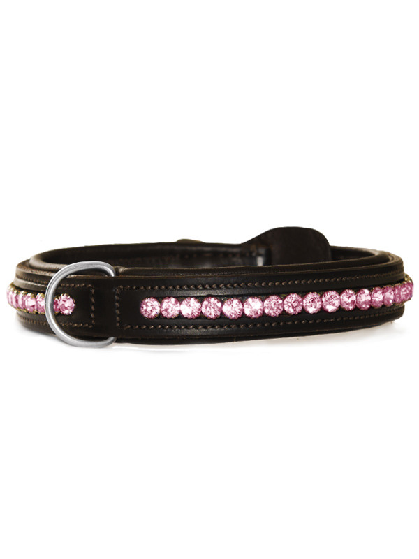 Equestrian Stockholm Dog Collar Pink