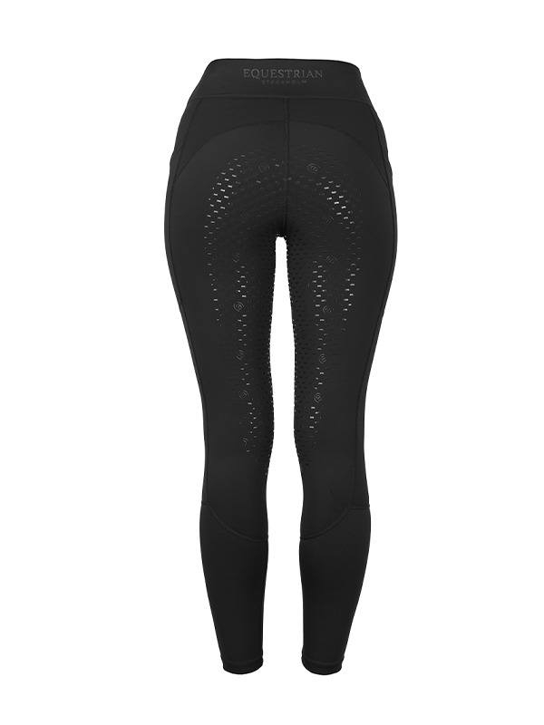 Equestrian Stockholm Black Edition Riding Tights Full Grip