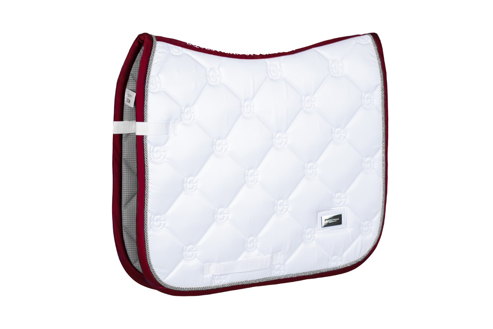 Equestrian Stockholm SS'23 White Perfection Bordeaux dressage pad