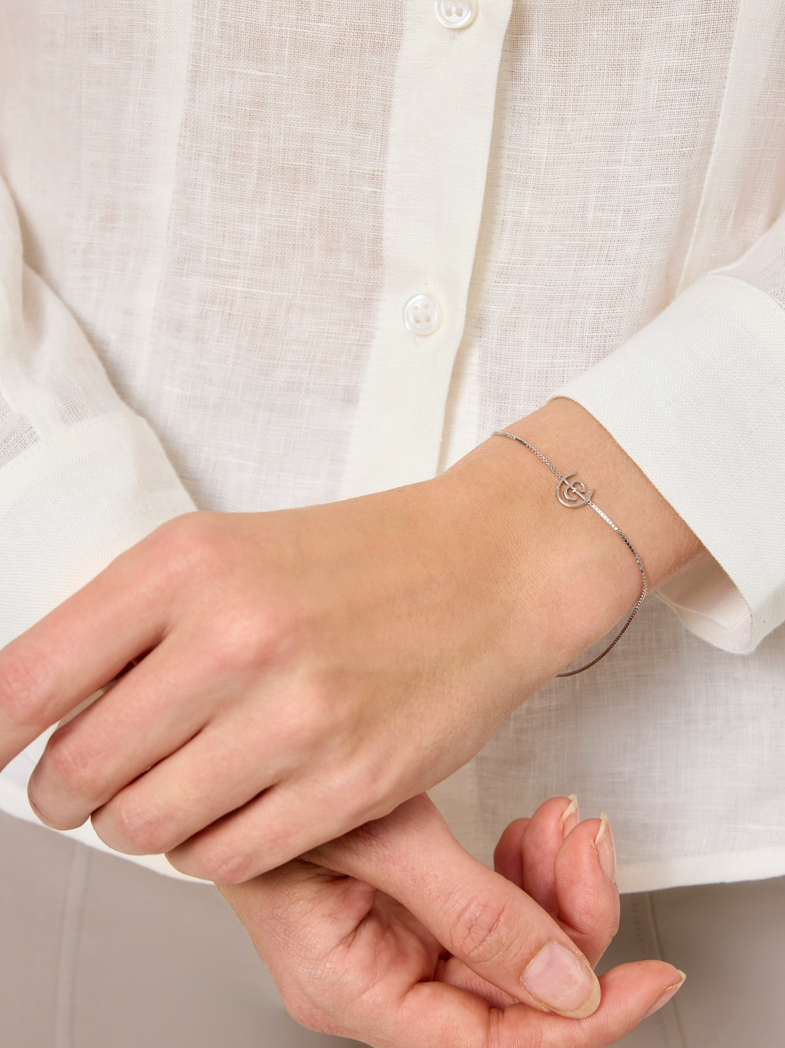 Equestrian Stockholm Logo Bracelet Silver