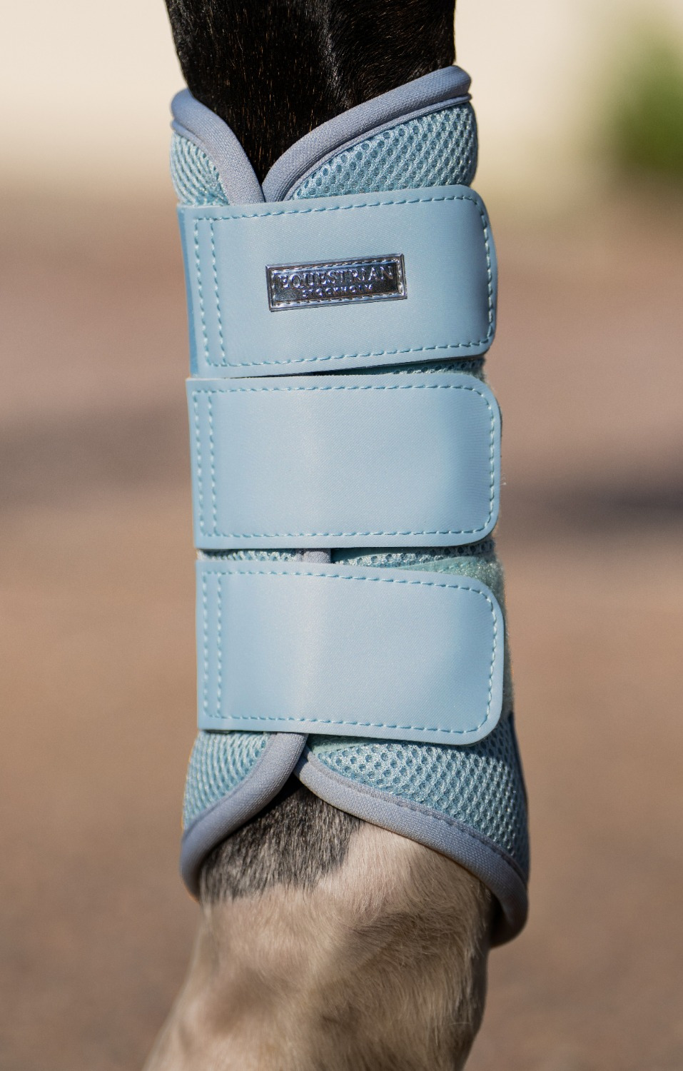 Equestrian Stockholm Ice Blue Classic Mesh Fetlock Boots