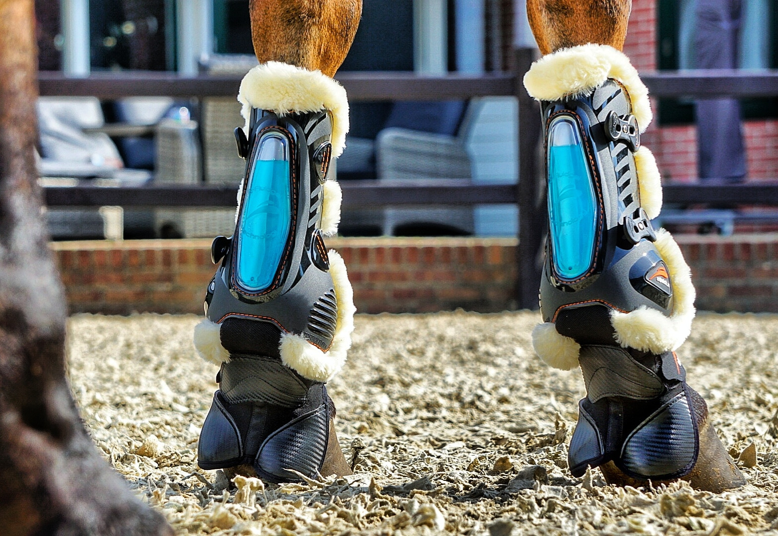 Equick eShock Overreach tendon and fetlock boots Fluffy