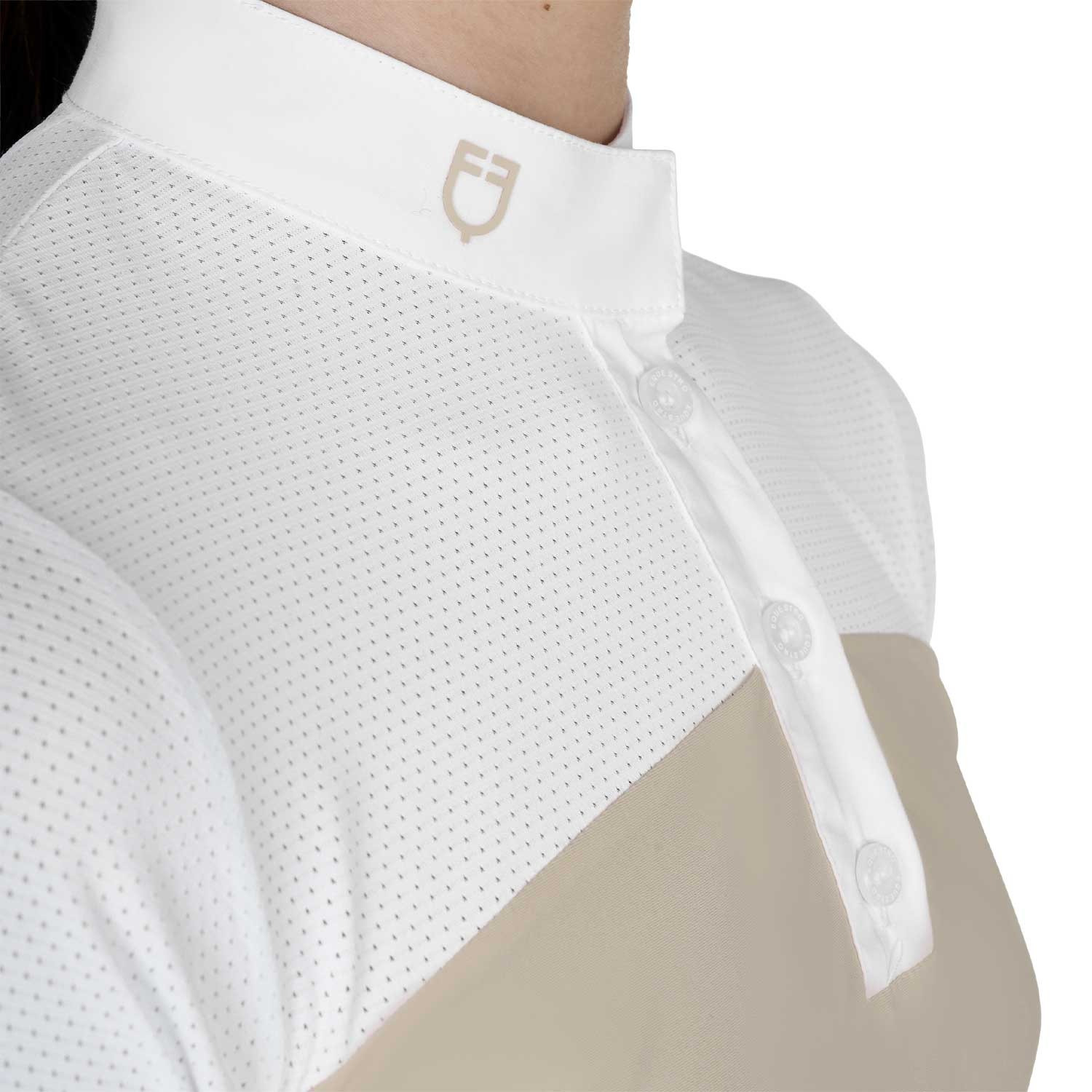 Equestro SS26 Wedstrijdshirt Buttons Mesh Meisjes