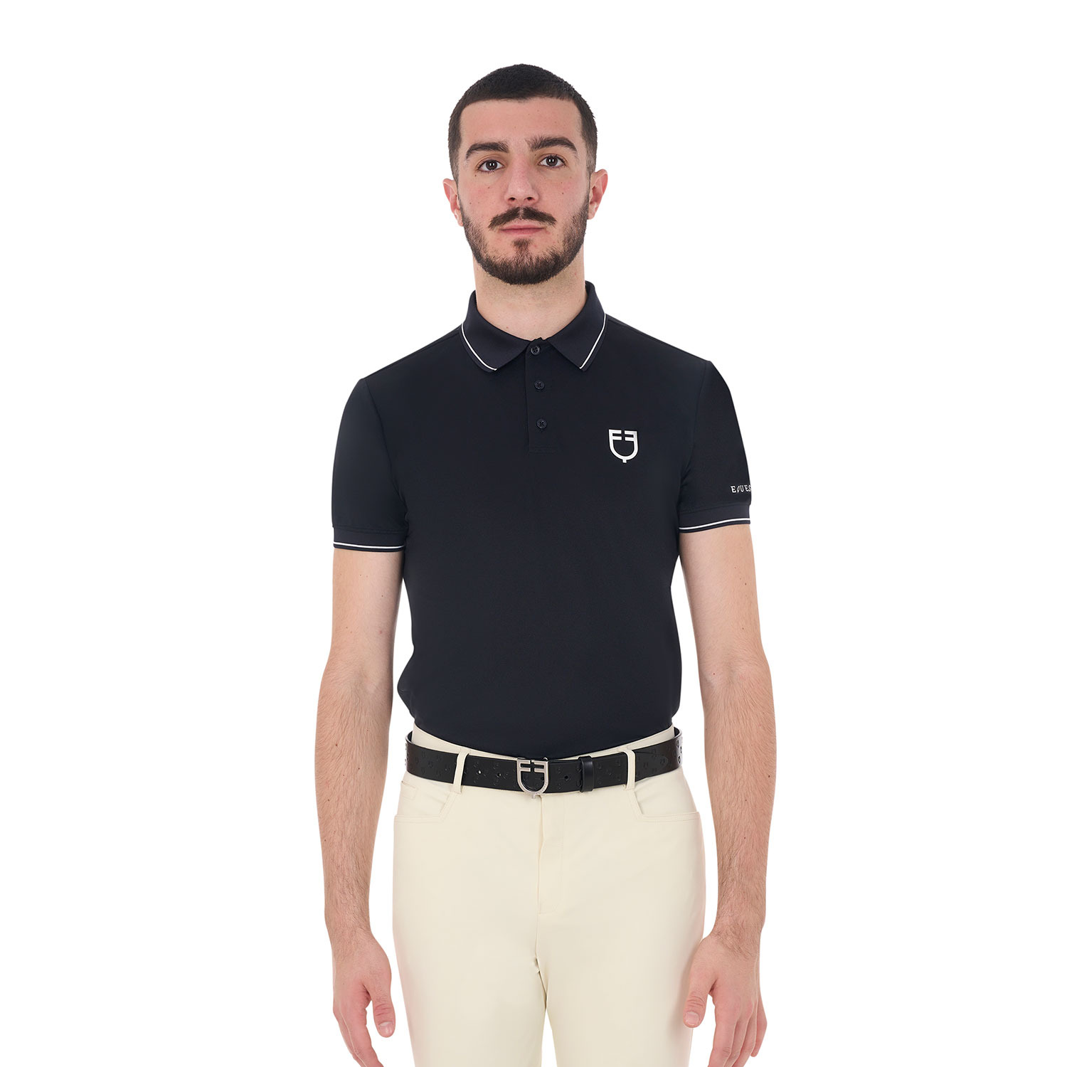 Equestro SS25 Men's Training Polo Contrast